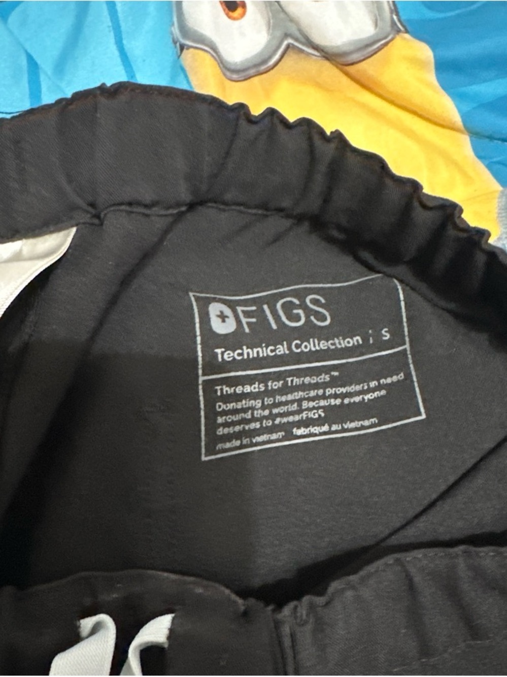 Figs Black Technical Collection Drawstring Pants - Picture 2 of 4